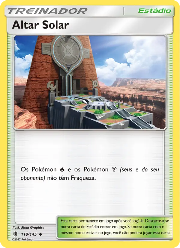 Carta Altar Solar, número 118/145 da coleção Guardiões Ascendentes