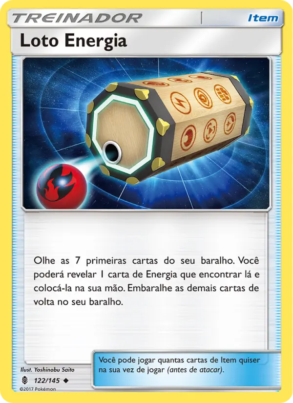 Carta Loto Energia, número 122/145 da coleção Guardiões Ascendentes