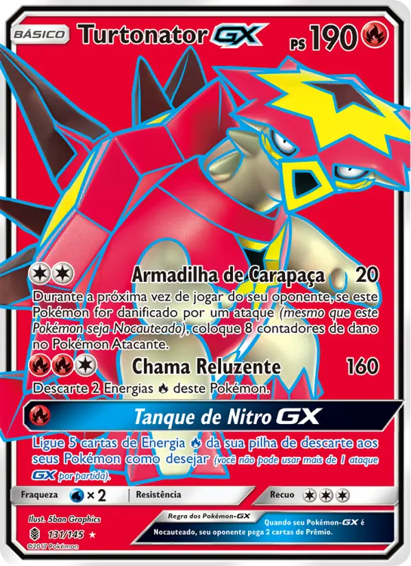 Carta Turtonator GX, número 131/145 da coleção Guardiões Ascendentes