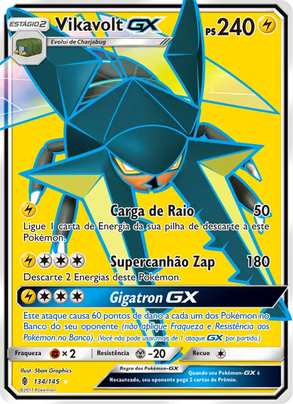 Carta Vikavolt GX, número 134/145 da coleção Guardiões Ascendentes