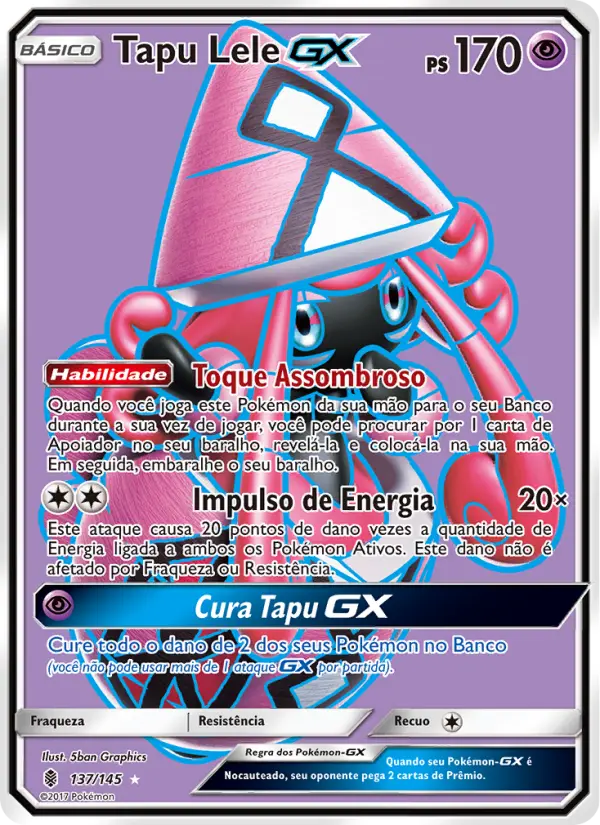 Carta Tapu Lele GX, número 137/145 da coleção Guardiões Ascendentes