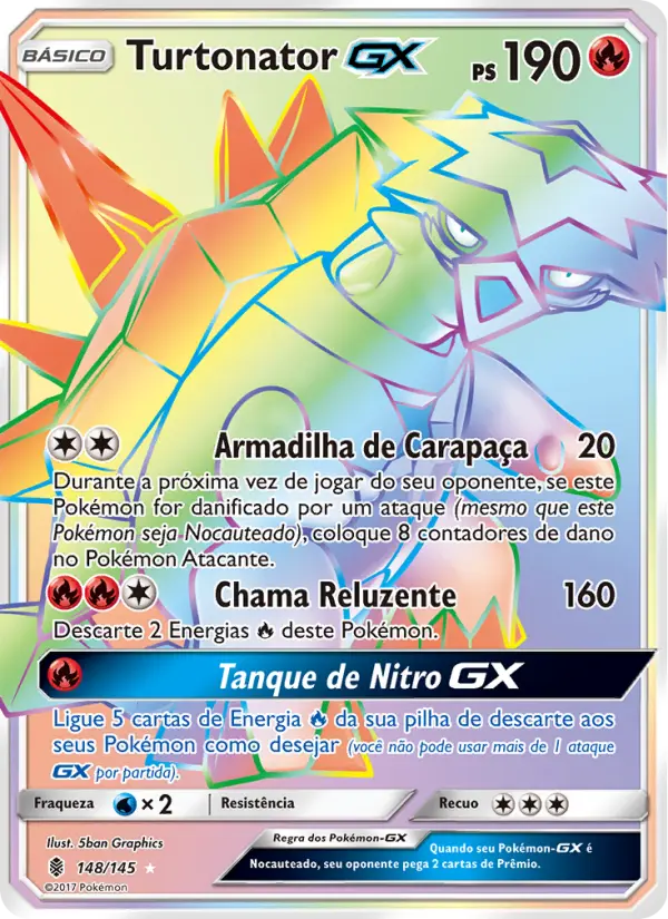Carta Turtonator GX, número 148/145 da coleção Guardiões Ascendentes