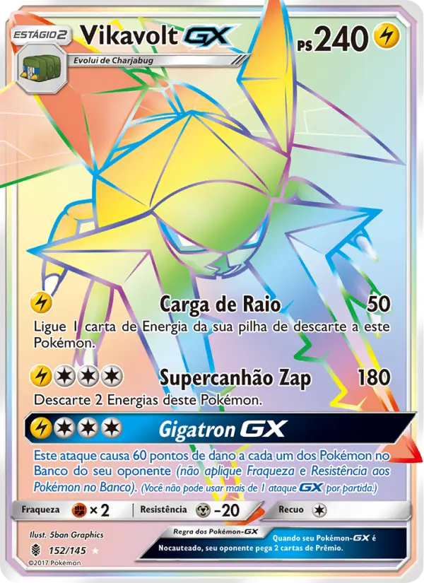 Carta Vikavolt GX, número 152/145 da coleção Guardiões Ascendentes