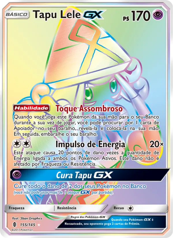 Carta Tapu Lele GX, número 155/145 da coleção Guardiões Ascendentes