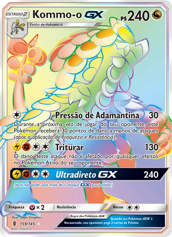 Carta Kommo-o GX, número 159/145 da coleção Guardiões Ascendentes