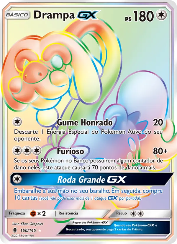 Carta Drampa GX, número 160/145 da coleção Guardiões Ascendentes