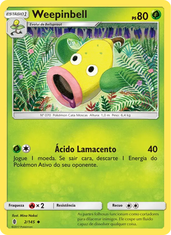 Carta Weepinbell, número 2/145 da coleção Guardiões Ascendentes