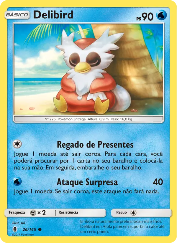 Carta Delibird, número 26/145 da coleção Guardiões Ascendentes