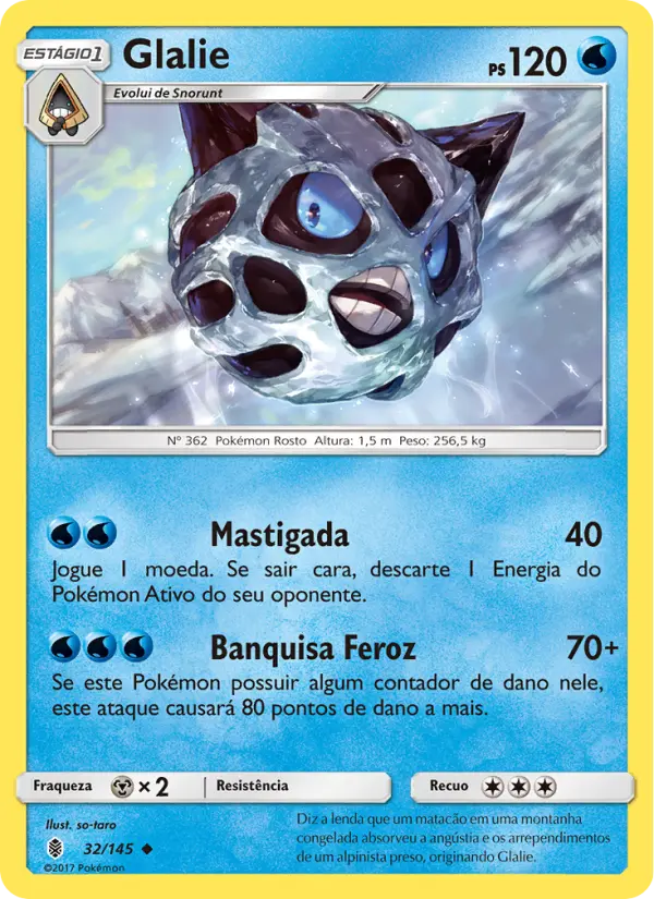 Carta Glalie, número 32/145 da coleção Guardiões Ascendentes