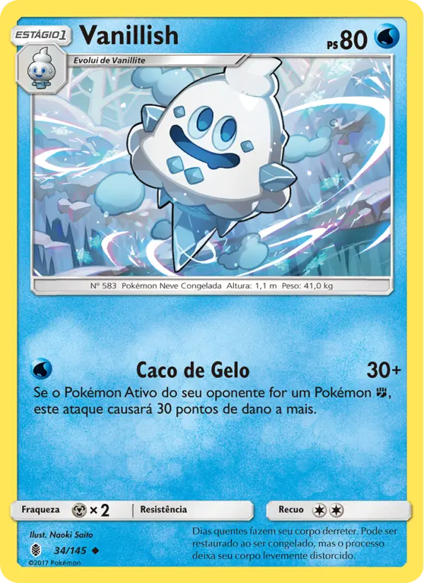 Carta Vanillish, número 34/145 da coleção Guardiões Ascendentes