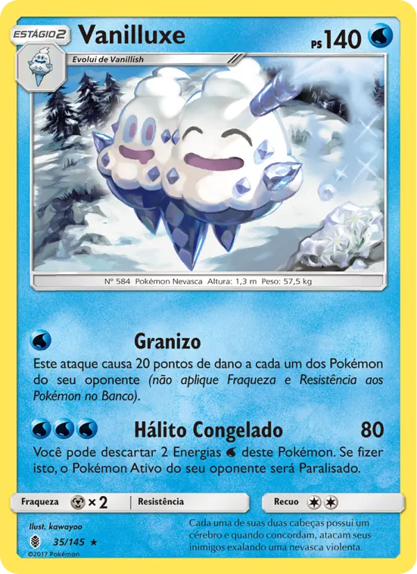 Carta Vanilluxe, número 35/145 da coleção Guardiões Ascendentes