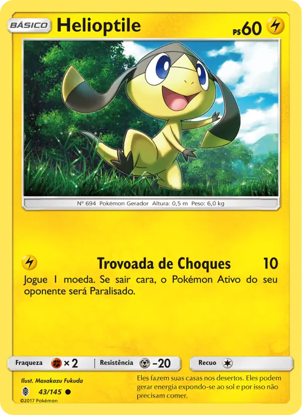 Carta Helioptile, número 43/145 da coleção Guardiões Ascendentes