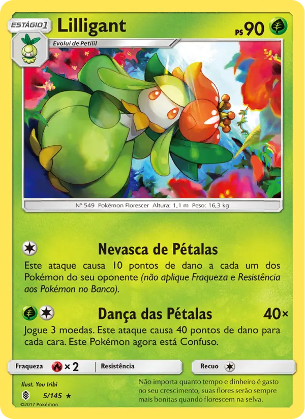 Carta Lilligant, número 5/145 da coleção Guardiões Ascendentes