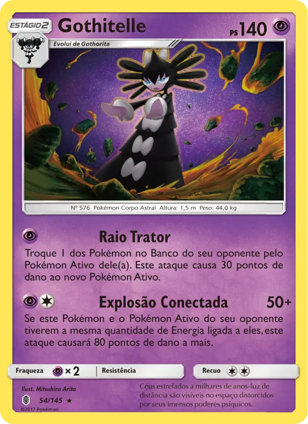 Carta Gothitelle, número 54/145 da coleção Guardiões Ascendentes