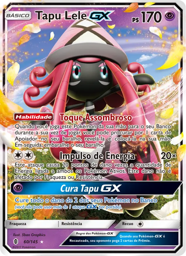 Carta Tapu Lele GX, número 60/145 da coleção Guardiões Ascendentes