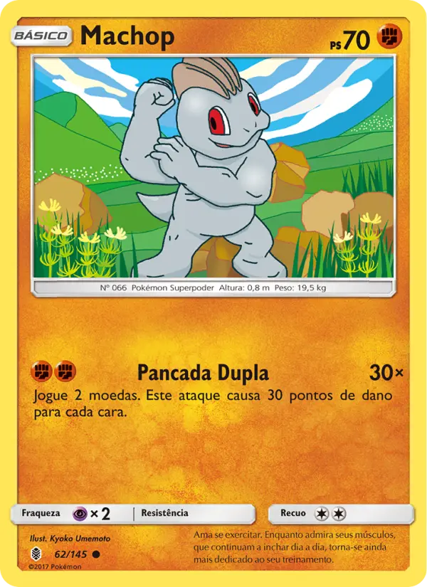 Carta Machop, número 62/145 da coleção Guardiões Ascendentes