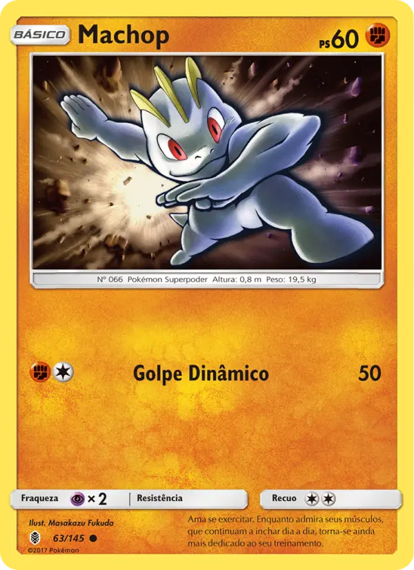 Carta Machop, número 63/145 da coleção Guardiões Ascendentes