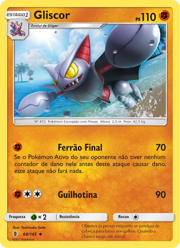 Carta Gliscor, número 68/145 da coleção Guardiões Ascendentes
