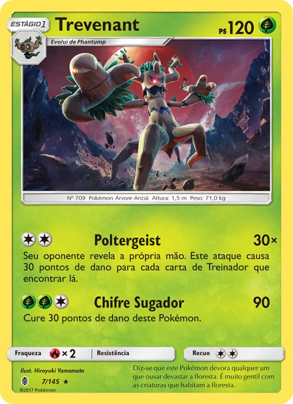 Carta Trevenant, número 7/145 da coleção Guardiões Ascendentes