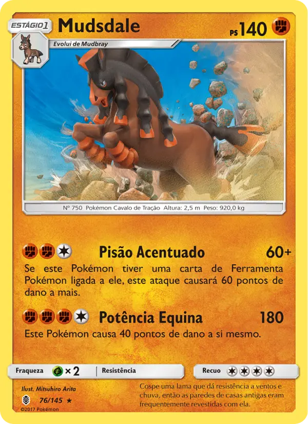 Carta Mudsdale, número 76/145 da coleção Guardiões Ascendentes