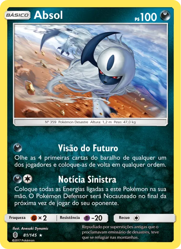 Carta Absol, número 81/145 da coleção Guardiões Ascendentes
