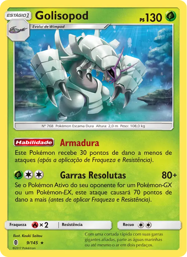 Carta Golisopod, número 9/145 da coleção Guardiões Ascendentes