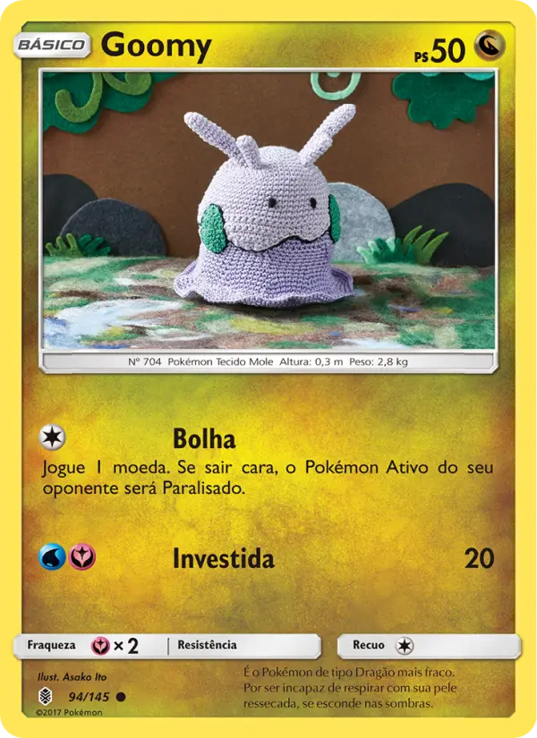 Carta Goomy, número 94/145 da coleção Guardiões Ascendentes