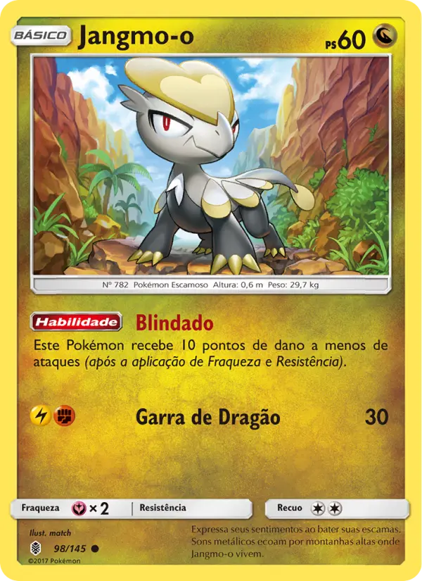 Carta Jangmo-o, número 98/145 da coleção Guardiões Ascendentes