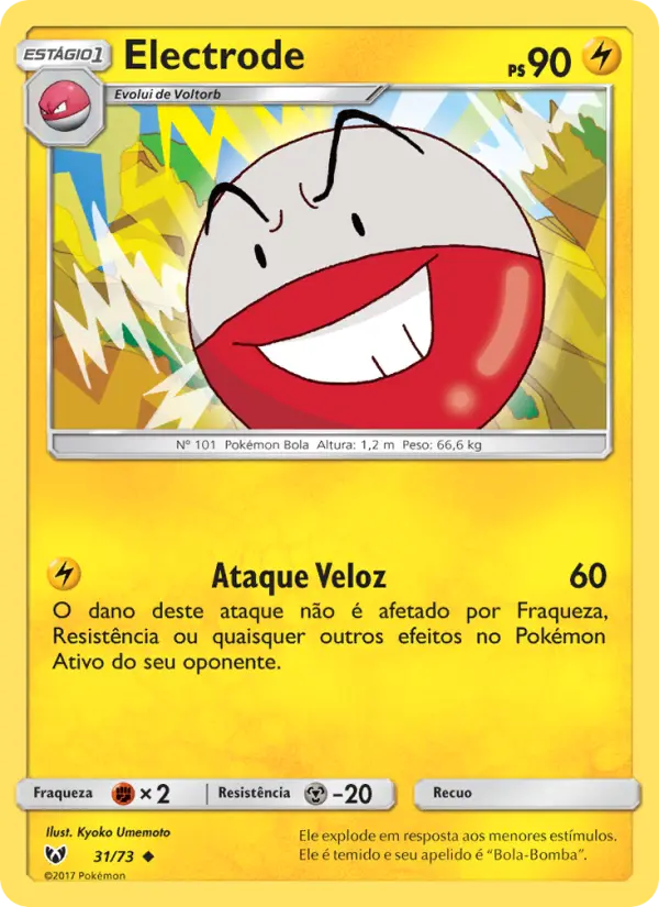 Carta Electrode, número 31/73 da coleção Lendas Luminescentes