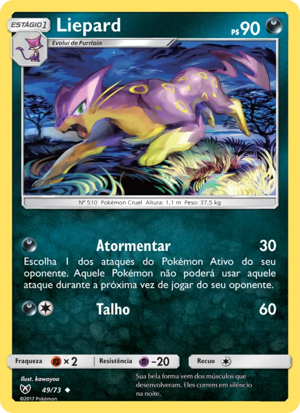 Carta Liepard, número 49/73 da coleção Lendas Luminescentes