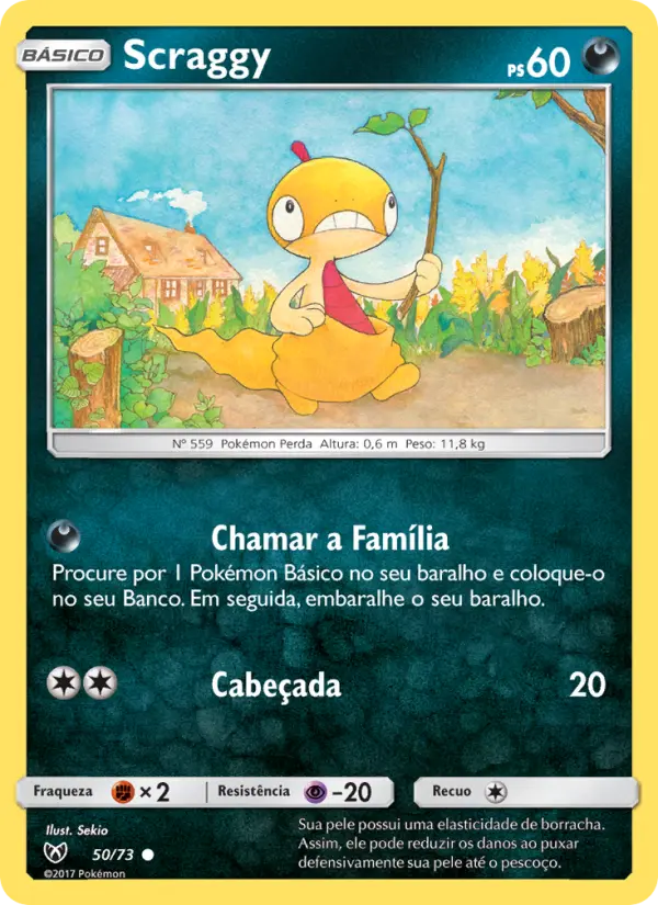 Carta Scraggy, número 50/73 da coleção Lendas Luminescentes