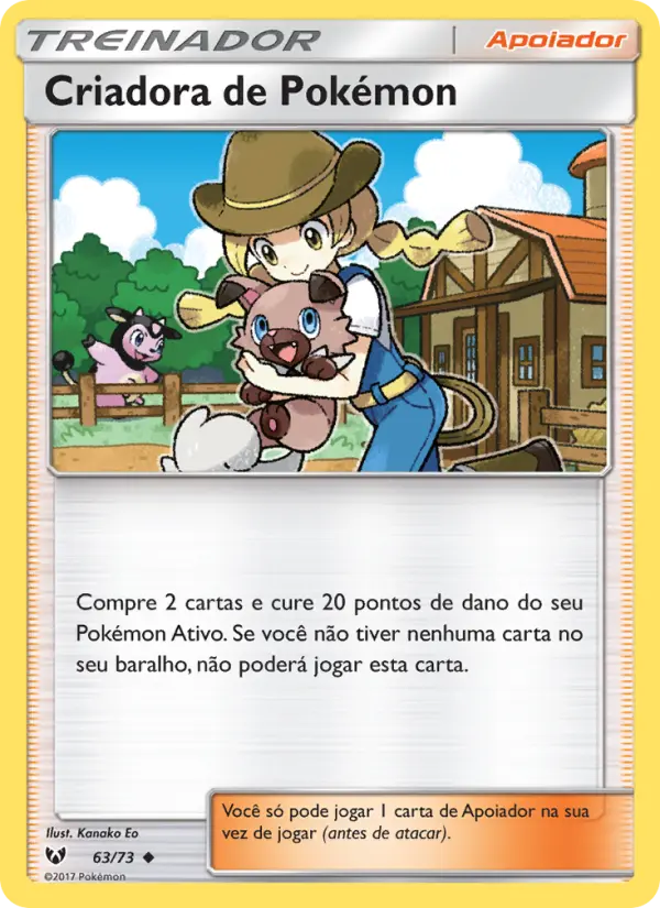Carta Criadora de Pokémon, número 63/73 da coleção Lendas Luminescentes