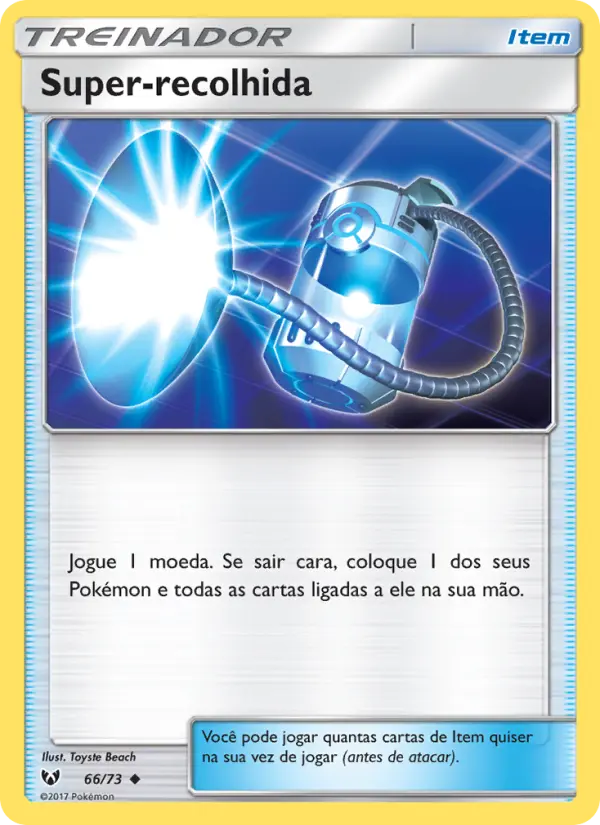 Carta Super-recolhida, número 66/73 da coleção Lendas Luminescentes
