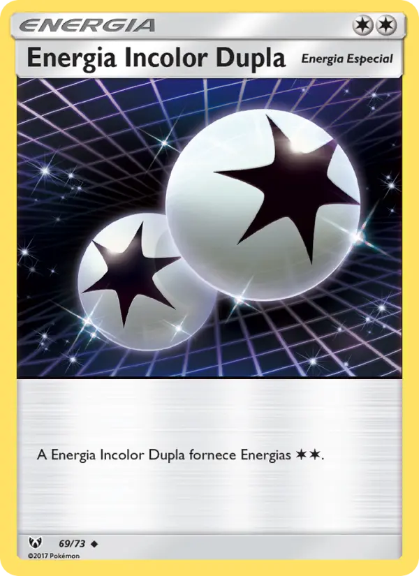 Carta Energia Incolor Dupla, número 69/73 da coleção Lendas Luminescentes