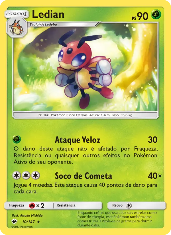 Carta Ledian, número 10/147 da coleção Sombras Ardentes
