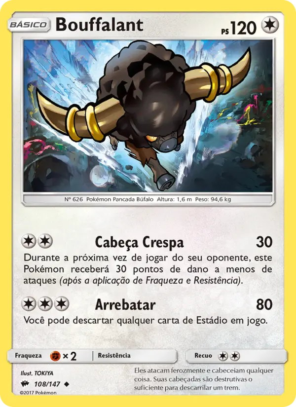 Carta Bouffalant, número 108/147 da coleção Sombras Ardentes
