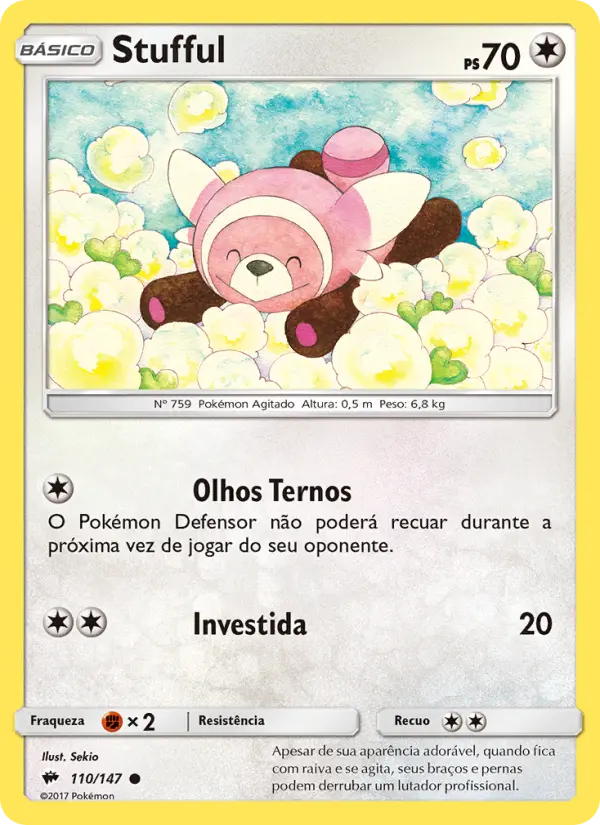 Carta Stufful, número 110/147 da coleção Sombras Ardentes