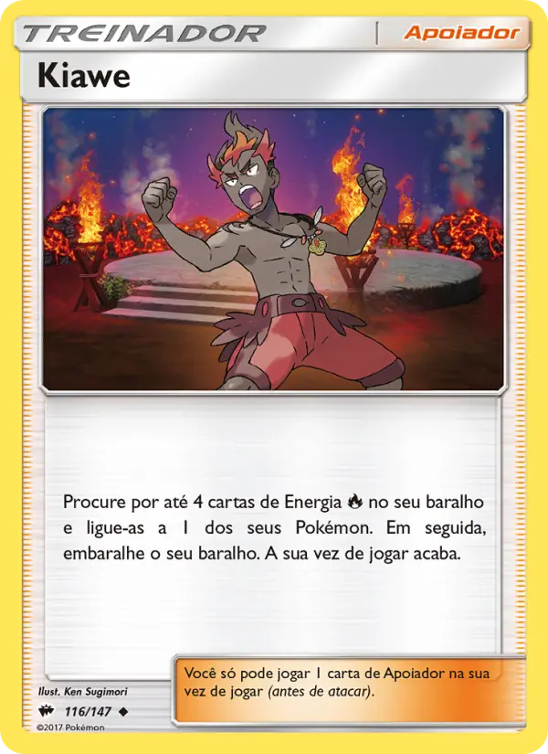 Carta Kiawe, número 116/147 da coleção Sombras Ardentes