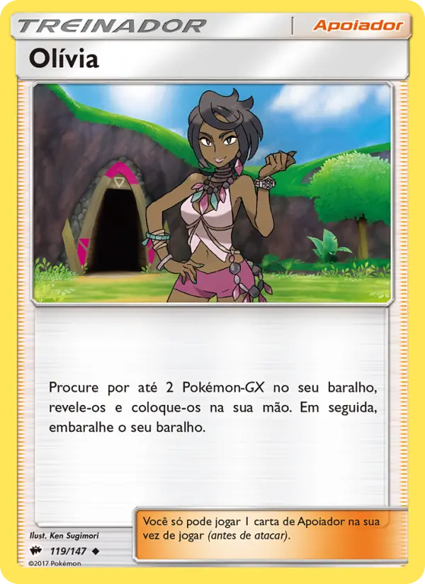 Carta Olívia, número 119/147 da coleção Sombras Ardentes