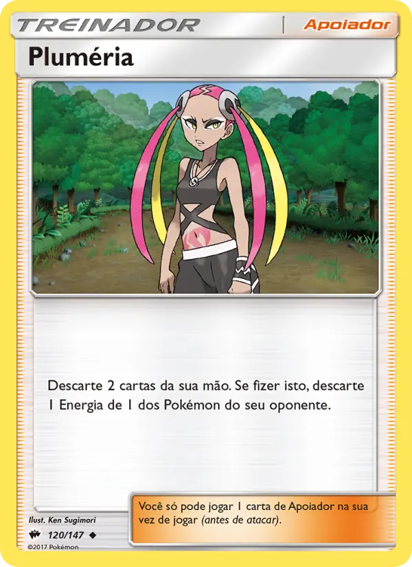 Carta Pluméria, número 120/147 da coleção Sombras Ardentes