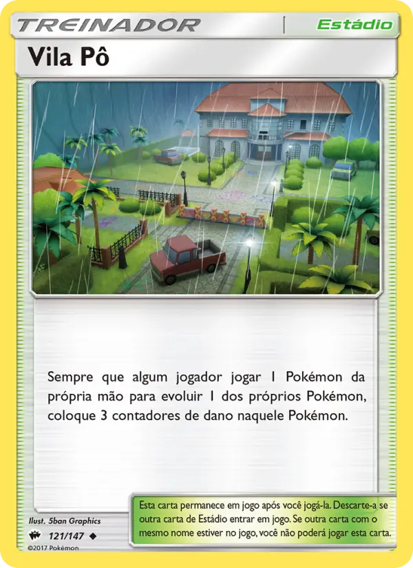 Carta Vila Pô, número 121/147 da coleção Sombras Ardentes