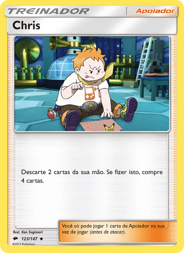 Carta Chris, número 123/147 da coleção Sombras Ardentes