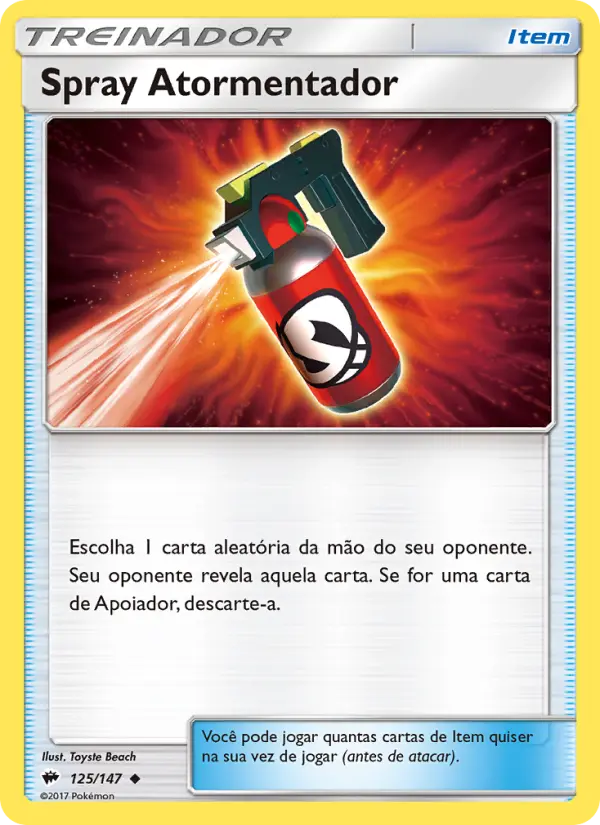 Carta Spray Atormentador, número 125/147 da coleção Sombras Ardentes