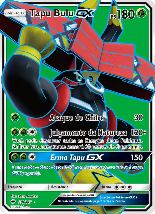 Carta Tapu Bulu GX, número 130/147 da coleção Sombras Ardentes
