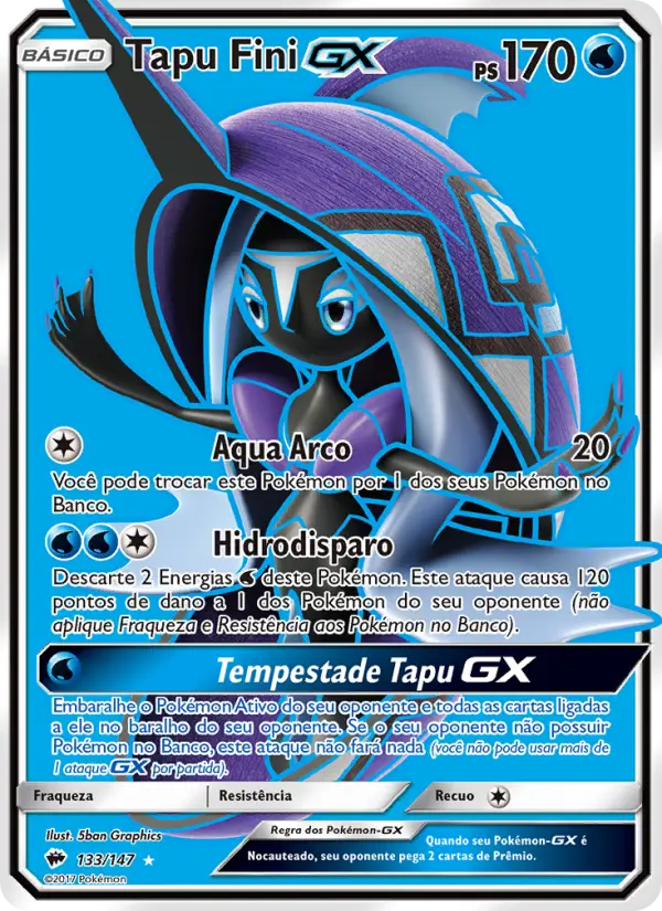 Carta Tapu Fini GX, número 133/147 da coleção Sombras Ardentes