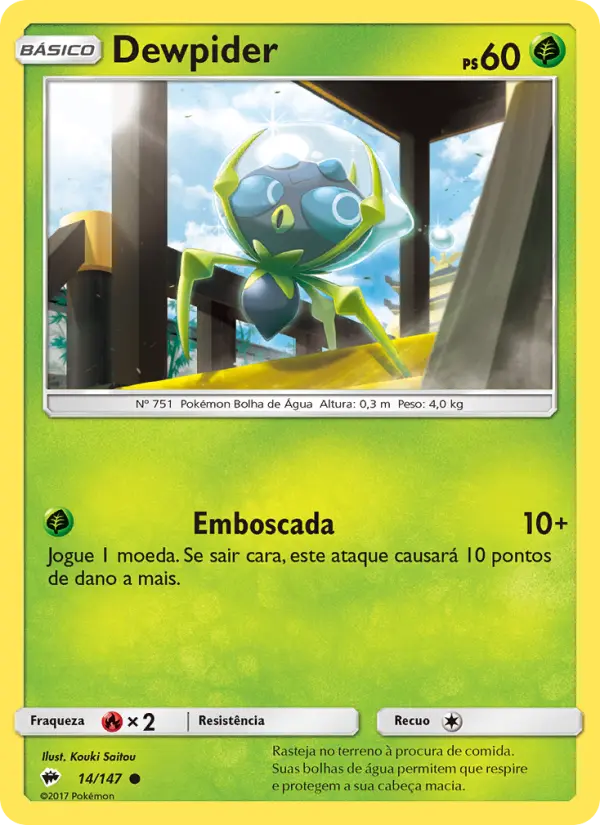 Carta Dewpider, número 14/147 da coleção Sombras Ardentes