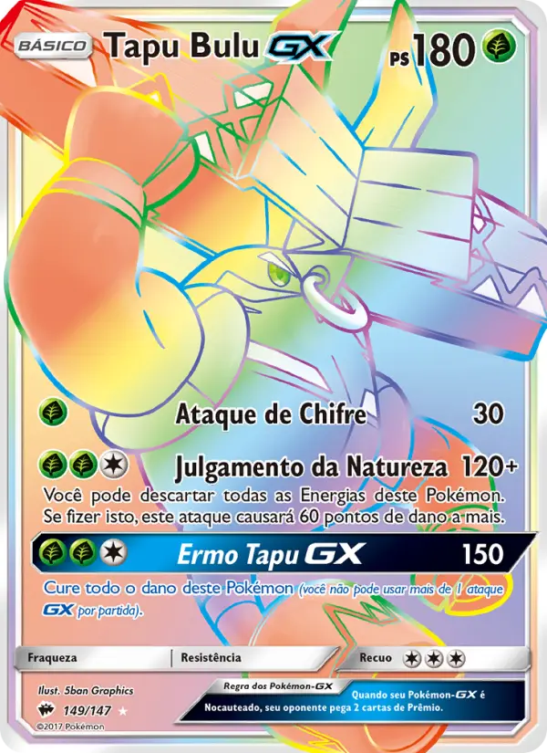 Carta Tapu Bulu GX, número 149/147 da coleção Sombras Ardentes
