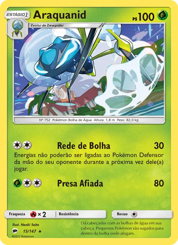 Carta Araquanid, número 15/147 da coleção Sombras Ardentes