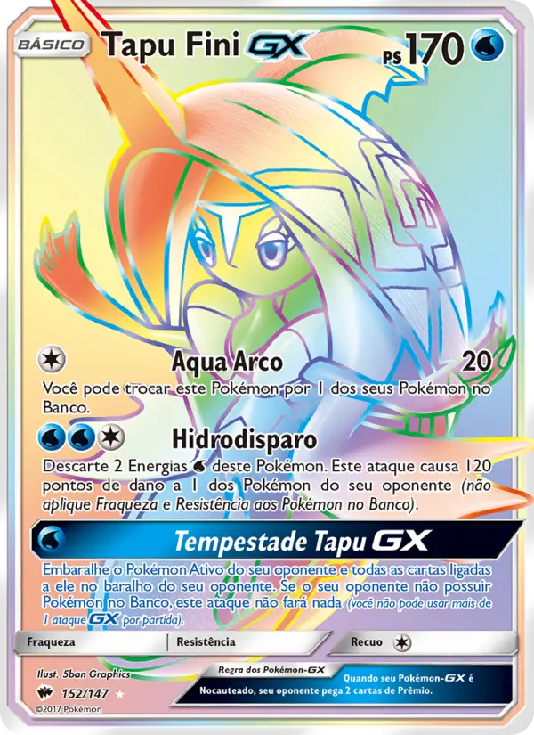 Carta Tapu Fini GX, número 152/147 da coleção Sombras Ardentes