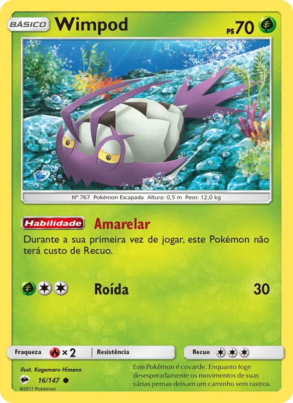 Carta Wimpod, número 16/147 da coleção Sombras Ardentes